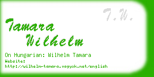tamara wilhelm business card